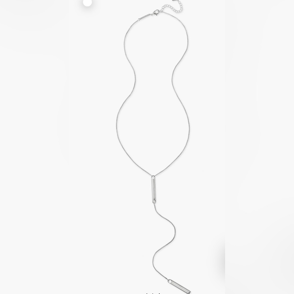 Kendra Scott silver Sheldon lariat necklace